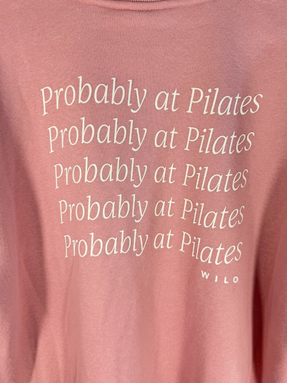 WILO THE LABEL Pilates Bow Crew & Shorts Blush Small NWT 2-Piece Lounge Set - Picture 5 of 11